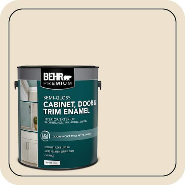 1 gal. #PPU7-15 Ivory Lace Semi-Gloss Enamel Interior/Exterior Cabinet, Door & Trim Paint