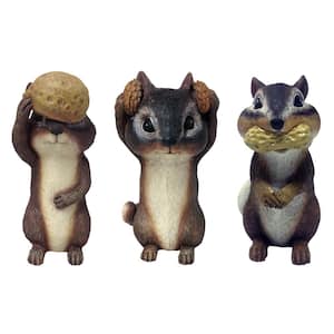 6 in. Chipmunks Lawn Statues (3-Pack)