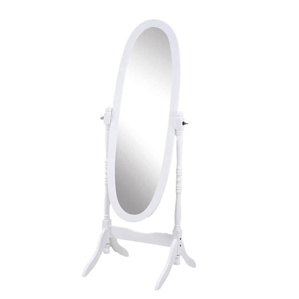 White 16 in. W x 59 in. H Rectangle Metal Full Length Mirror price history on PriceWatchPro