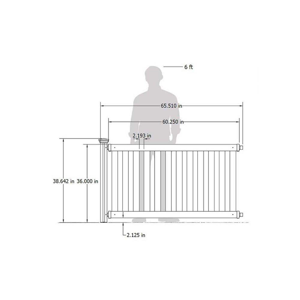 Davidson White Vinyl 5.5-ft Wide Portable Event Fence Kit
