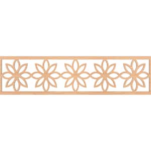 Daisy Fretwork 0.25 in. D x 47 in. W x 12 in. L Hickory Wood Panel Moulding