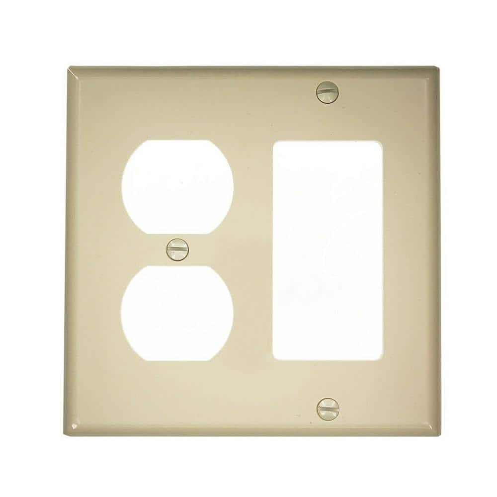 2-Gang Ivory 1-Decora/Rocker/1-Duplex Outlet/Receptacle Nylon Standard Wall Plate (1-Pack) 80746-I price history on PriceWatchPro