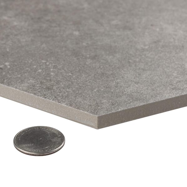 Merola Tile Traffic Hex Grey 8-5/8 in. x 9-7/8 in. Porcelain