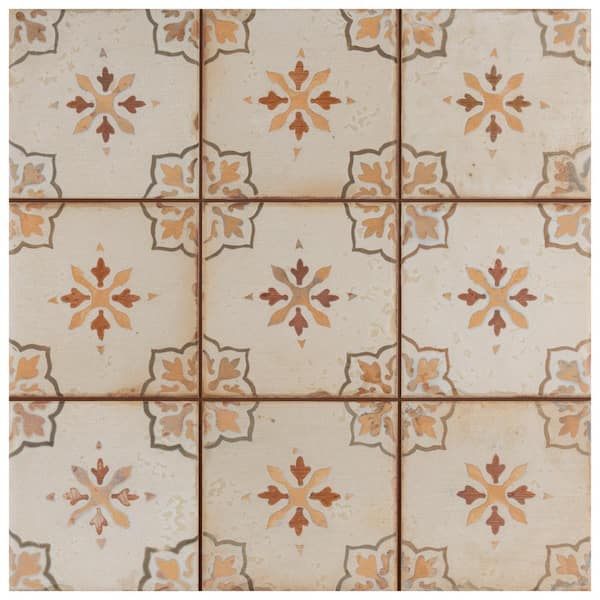 Merola Tile Mirambel Marron 13 in. x 13 in. Ceramic Floor and Wall Take Home Tile Sample