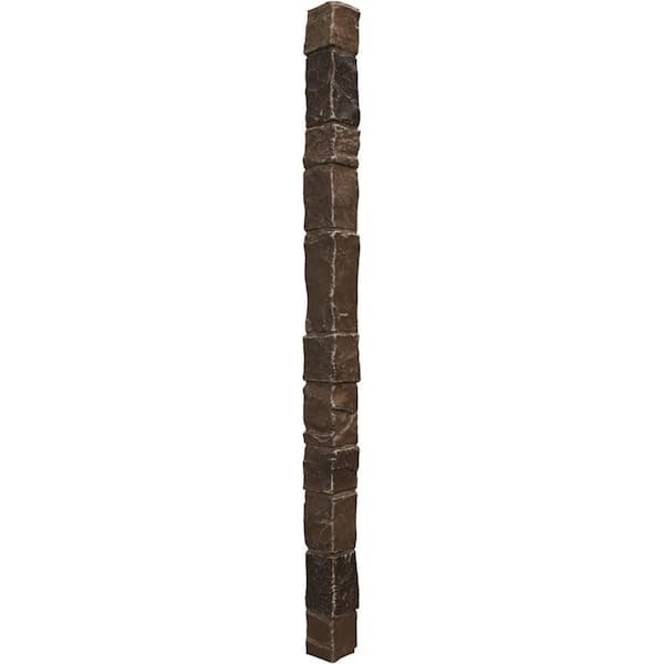 Ekena Millwork 3 in. x 3 in. Willow Peak Composite Universal Outside Corner for StoneWall Faux Stone Siding Panels