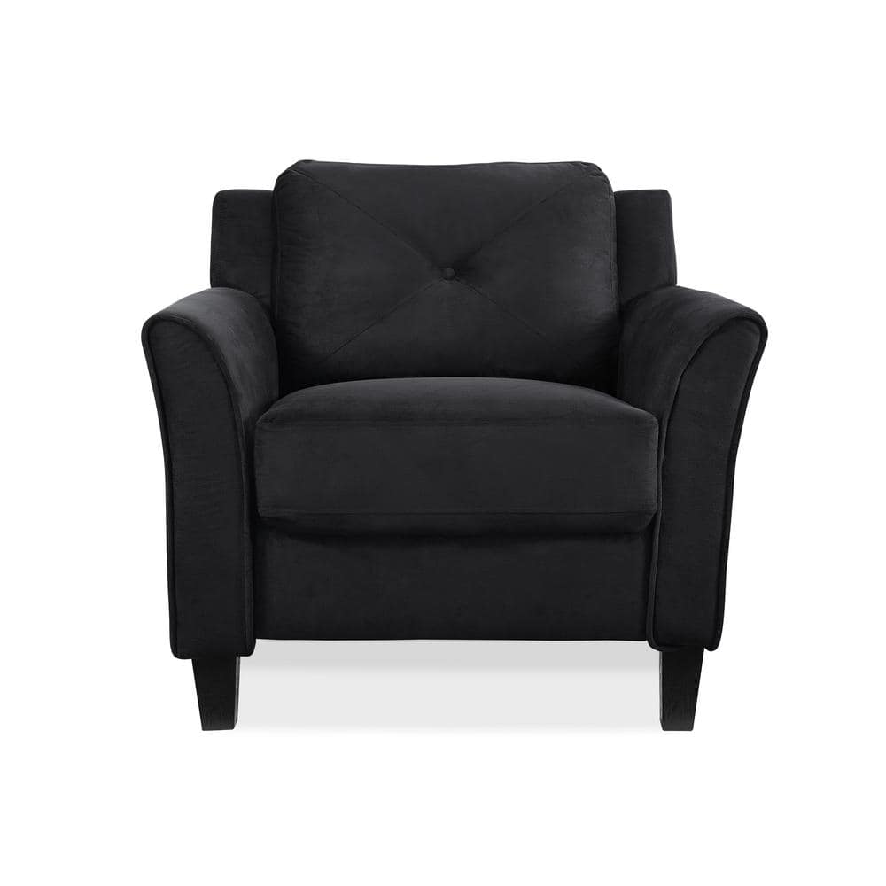 black microfiber chair