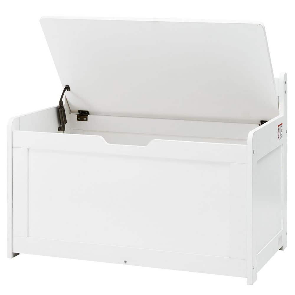 Wooden Toy Chest for Kids, Wood Outdoor Rocking Chair with White Cushion (Number of Chairs Included 1-Pack) price history on PriceWatchPro