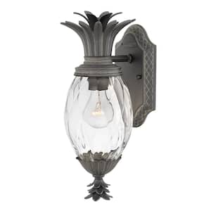 Plantation 1-Light Museum Black Hardwired Outdoor Wall Lantern Sconce