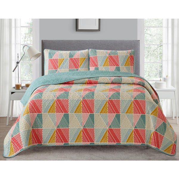 Harper Lane Marianna 2-Piece Multi Microfiber Twin Quilt Set