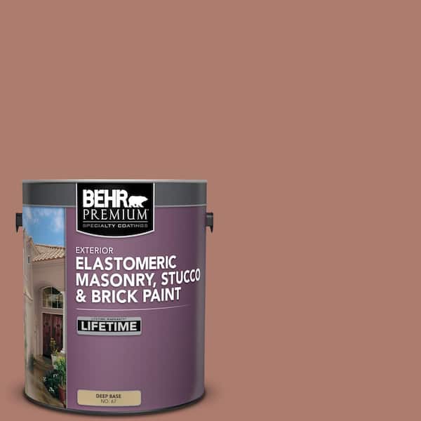BEHR PREMIUM 1 gal. PPU211 Mars Red Elastomeric Masonry, Stucco and