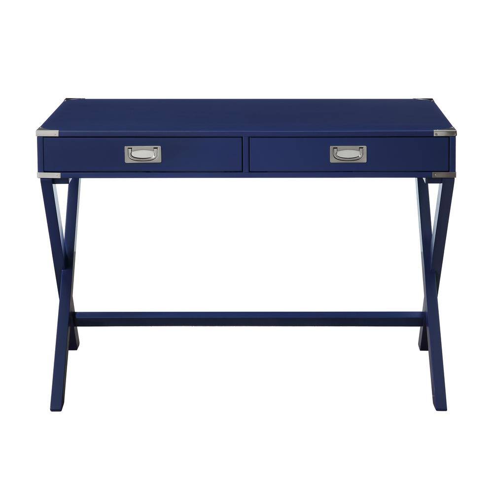 Acme Furniture Amenia 42 in. Rectangular Navy Blue Finish Writing Desk ...