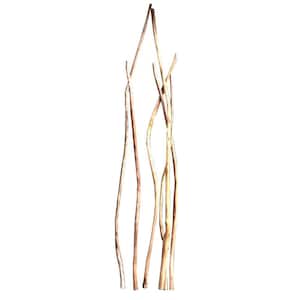 48 in. x 58 in. H Highly Curved Teak Wood Pole