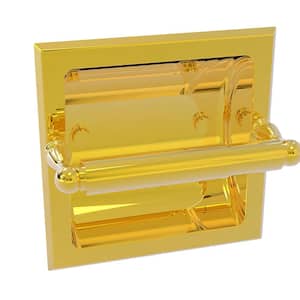 Regal Recessed Toilet Paper Holder in Polished Brass