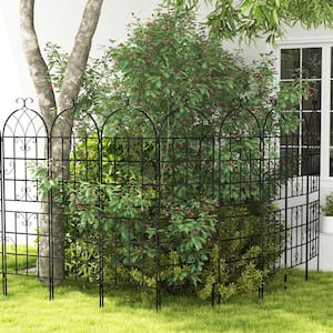 71 in. Metal Garden Trellis for Climbing Plants 2-Pack Fence Panels Retro