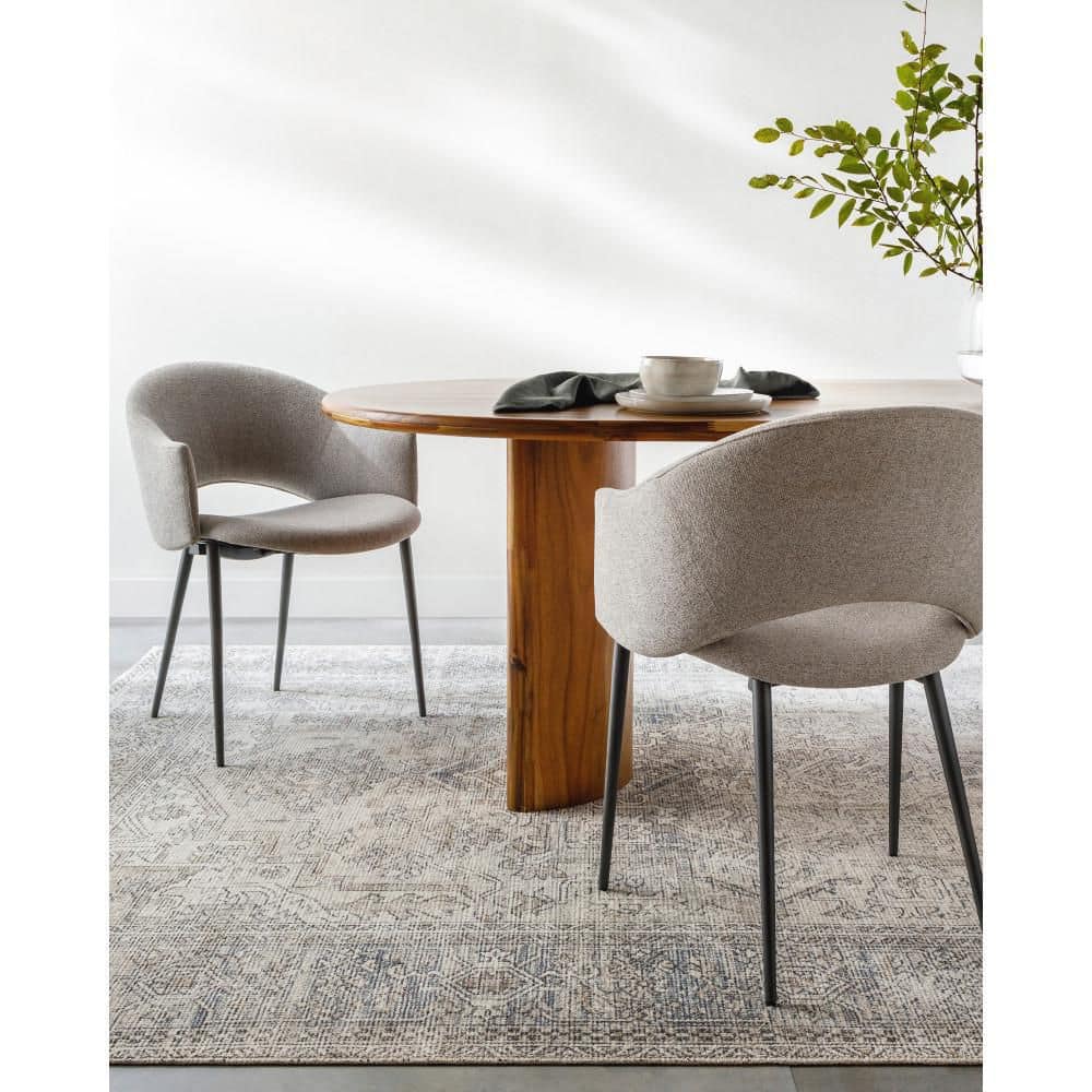 Elysian Gray Medium Pile Rectangular Rug, 3'11" x 5'7"