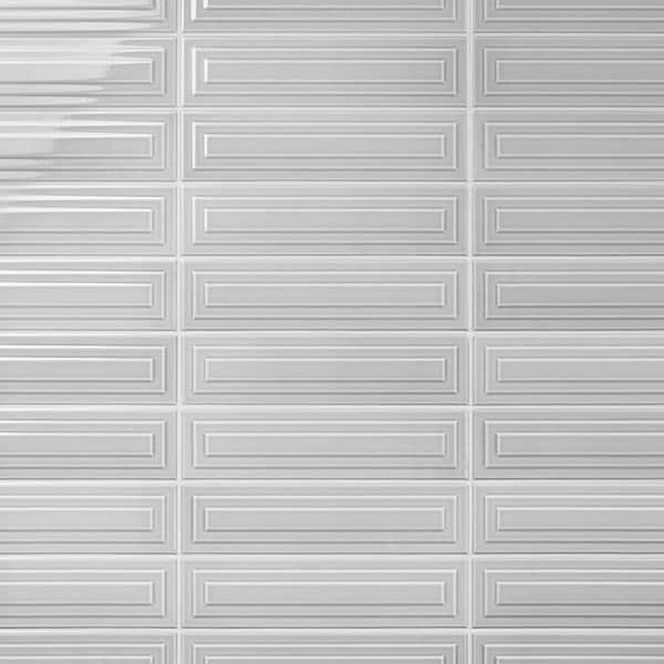 Ivy Hill Tile Colorwave Framed Gray 4.43 in. x 17.62 in