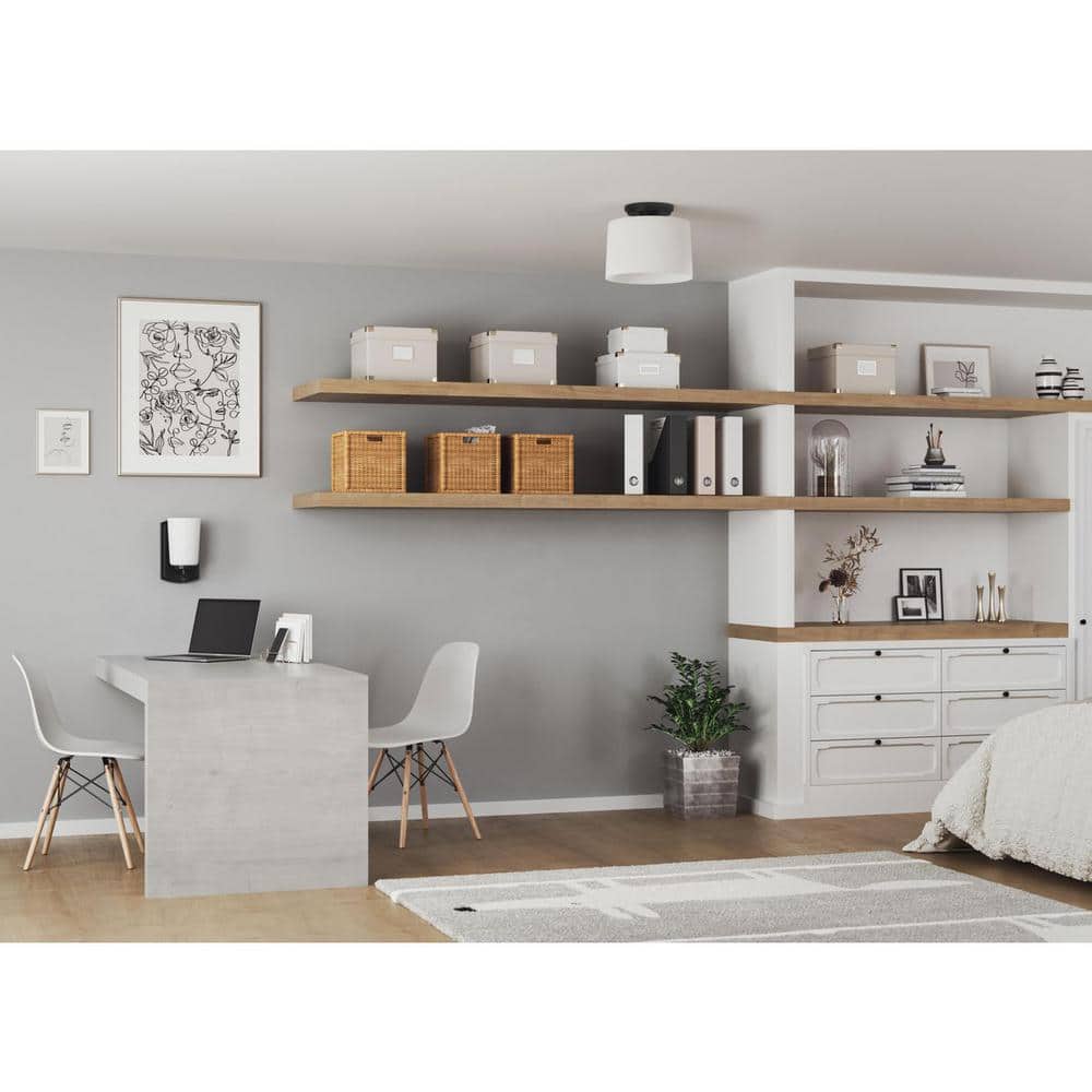Adley Matte Black and Opal Glass Flush Mount Light