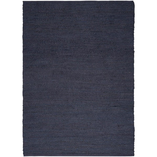 Natural Jute Navy 5 ft. x 7 ft. All-over design Contemporary Area Rug