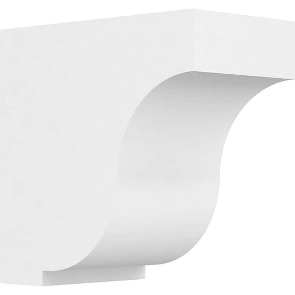 Ekena Millwork 3-1/2 in. x 6 in. x 6 in. Standard Van Buren Unfinsihed Architectural Grade PVC Bracket