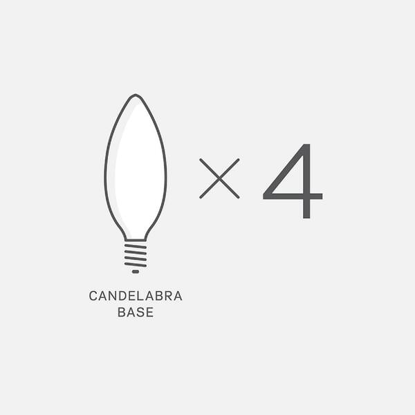 Generation Lighting - Perryton Small 12.25 in. 4-Light Chrome Modern Transitional Candlestick Hanging Pendant