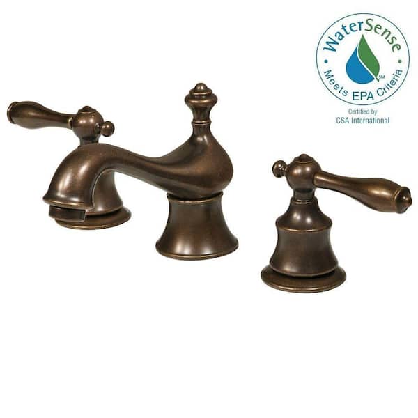 Glacier Bay Estates 8 in. Widespread 2-Handle Bathroom Faucet in Heritage Bronze