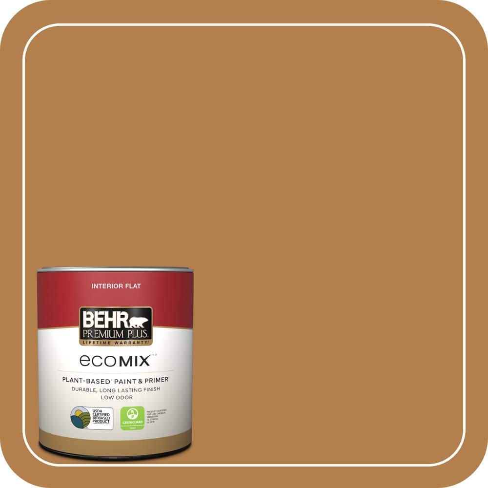 1 qt. #PMD-106 Caramel Sauce Flat EcoMix Plant-Based Interior Paint & Primer price history on PriceWatchPro