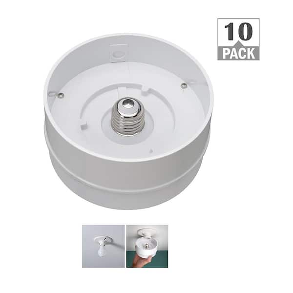 ETI LIGHTING Spin Light 5 in. Closet Utility Light LED Flush Mount Ceiling Light 600LM 8.5W Bright White 4000K E26 Base (10-Pack)