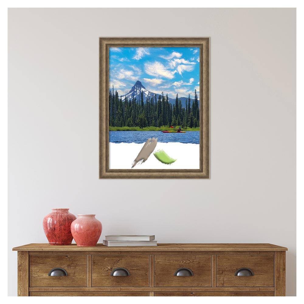 Amanti Angled Matte Bronze Wood 27" x 21" Picture Frame