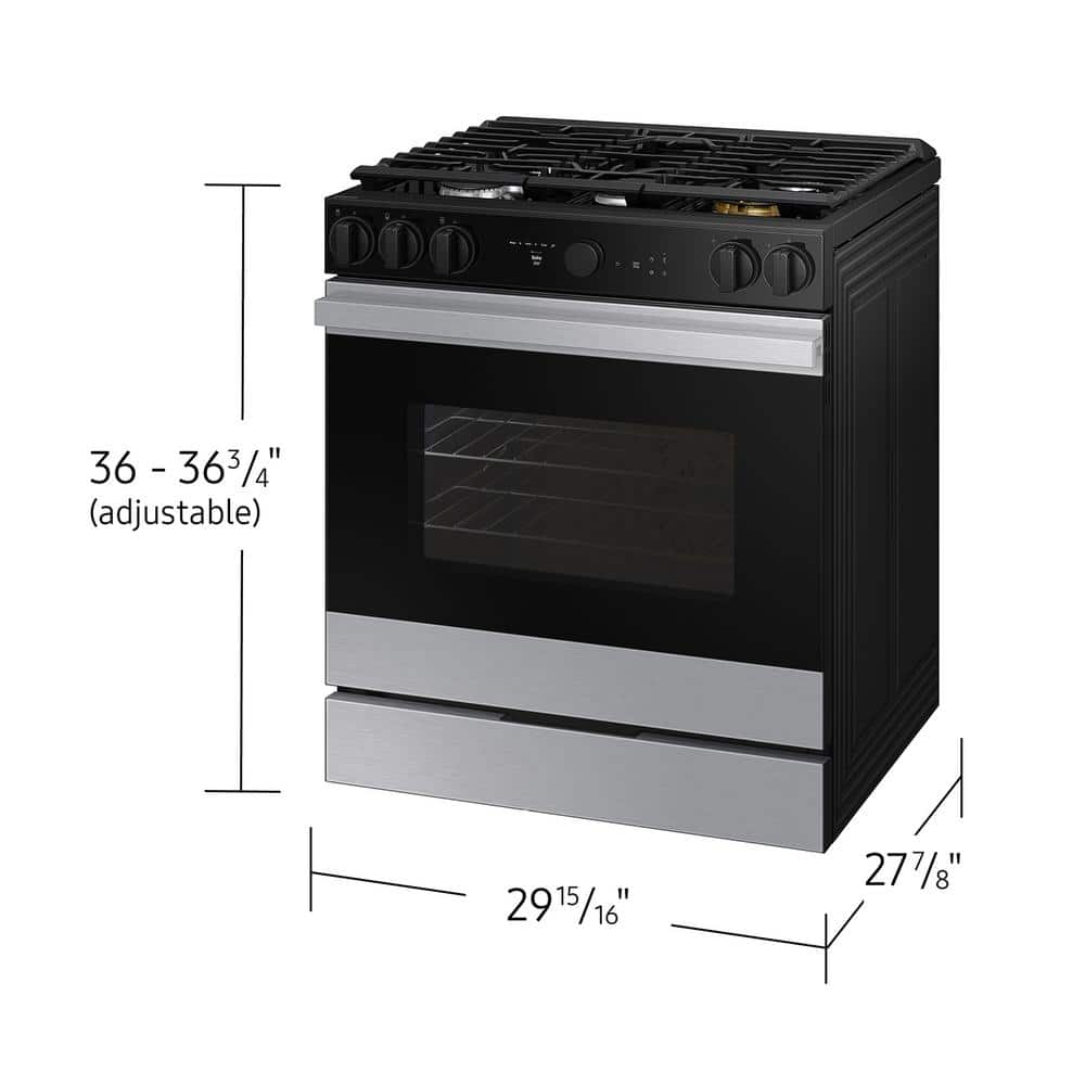 Stainless Steel 6.0 cu. ft. Smart Slide-In Gas Range with Griddle