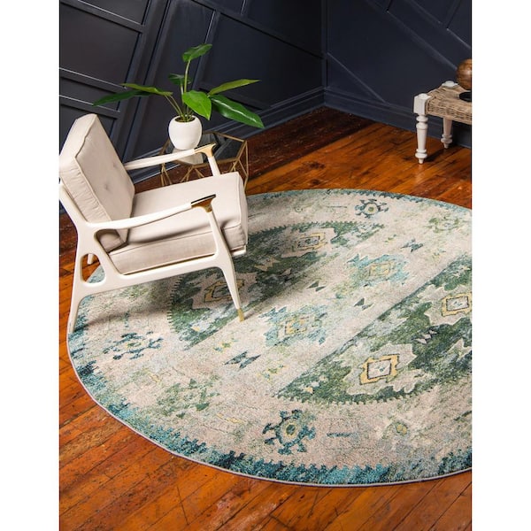 Monterey Empire Green 8' 0 x 8' 0 Round Rug