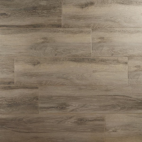 Ivy Hill Tile Mulberry 6-Pack Walnut 8-in x 48-in Matte Porcelain Wood Look Floor and Wall Tile