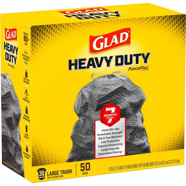 Glad Odor Shield 50-Pack 13-Gallon Gain White Polypropylene Kitchen Trash Bag Glad Odor Shield 50-Pack 13-Gallon Gain White Polypropylene Kitchen Trash Bag