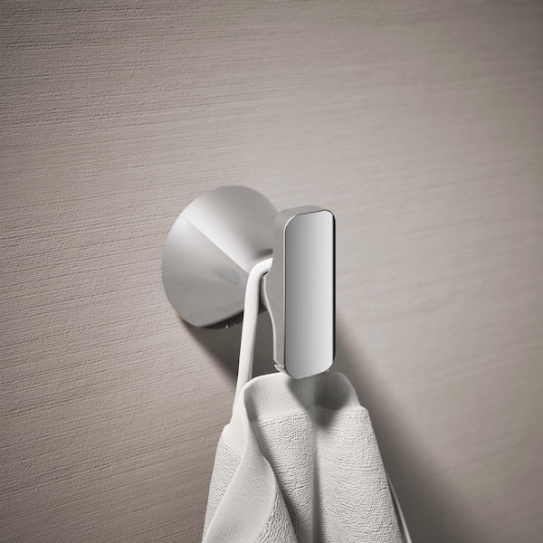 Cursiva Robe Hook in Polished Chrome