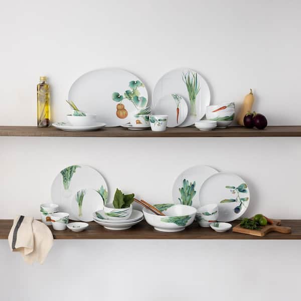 Noritake Kyoka Shunsai 18-Piece White Porcelain Dinnerware Noritake Kyoka Shunsai 18-Piece White Porcelain Dinnerware