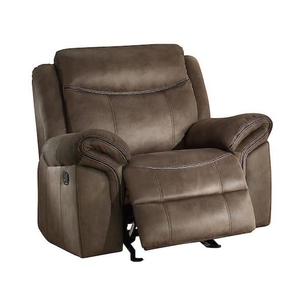 Creeley Brown Microfiber Glider Recliner
