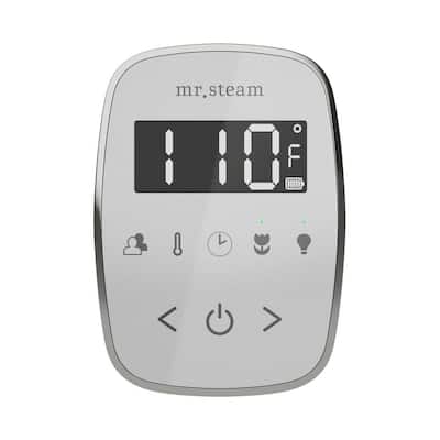 ButlerTouch Steam Shower Control Package with TempoTouch Control and Steamhead in White