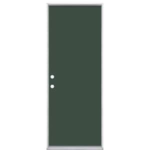 30 in. x 80 in. Flush Right-Hand Inswing Conifer Painted Steel Prehung Front Exterior Door No Brickmold in Vinyl Frame