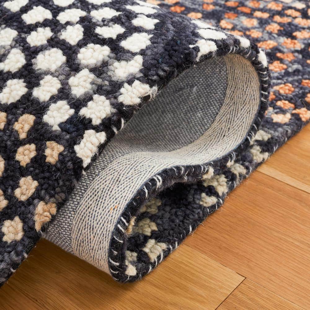 Trace TRC513 Hand Tufted Area Rug - Navy/Ivory - 3'x5' - Safavieh.