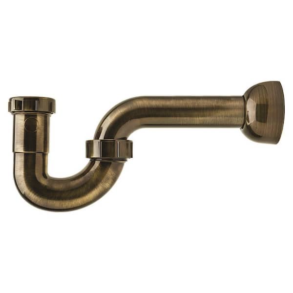 1-1/2 in. Decorative ABS Plastic P-Trap in Antique Brass