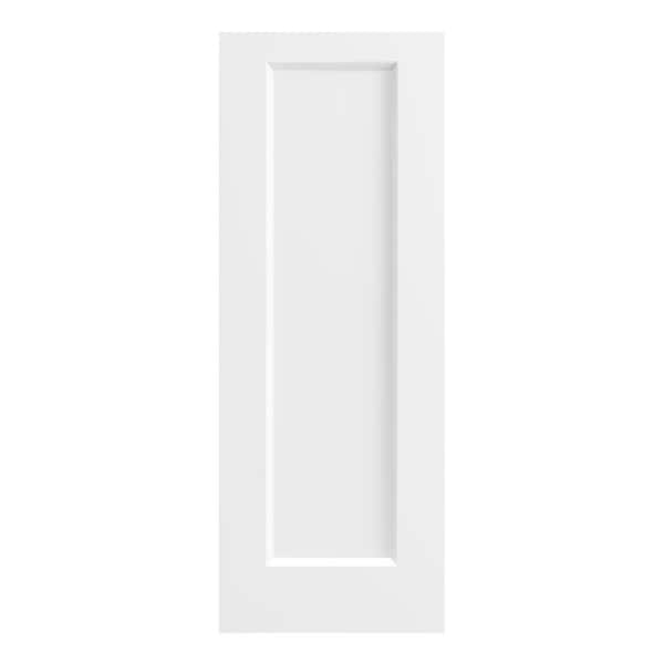 30 in. x 80 in. 1-Paneled Blank White Primed Hollow Core Composite MDF Wood Interior Door Slab