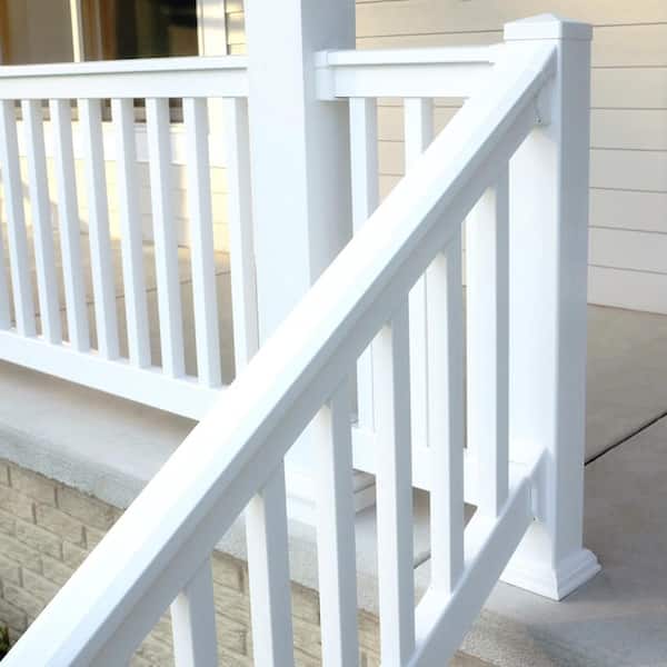 54 in. Vinyl White Railing Post Sleeve Kit