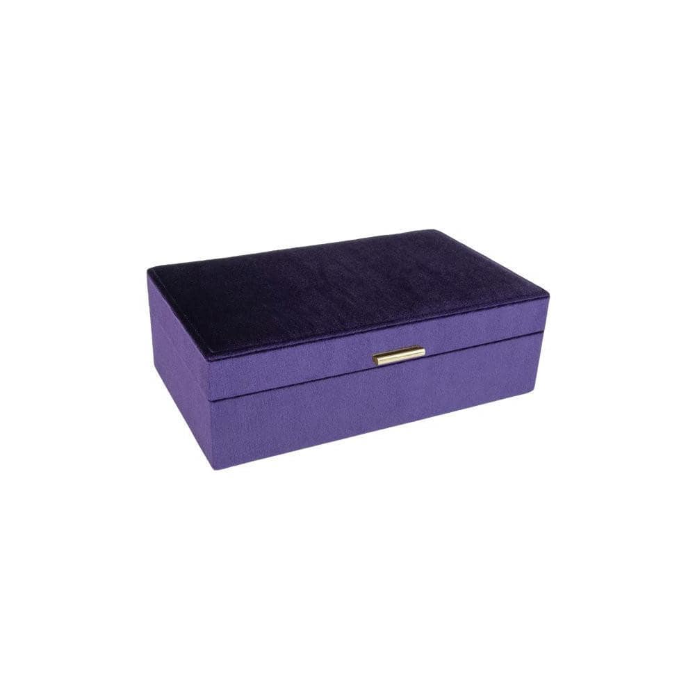 Mele & Co Jewel Amethyst Purple Velvet Jewelry Box Organizer