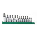 1/4 in., 3/8 in. and 1/2 in. Drive Tamper Proof Torx Bit Socket Set (13-Piece)
