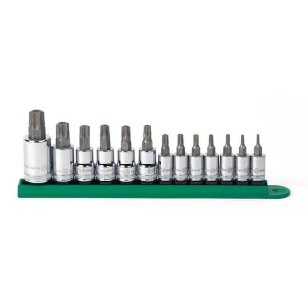 GEARWRENCH 1/4 in., 3/8 in. and 1/2 in. Drive Tamper Proof Torx Bit Socket Set (13-Piece)