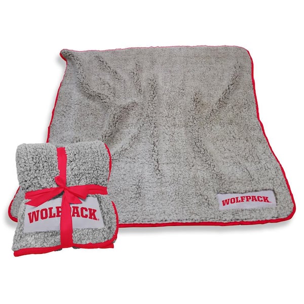 logobrands NC State Oatmeal Frosty Fleece Throw