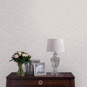 Annecy Dove Grey Unpasted Removable Wallpaper Sample