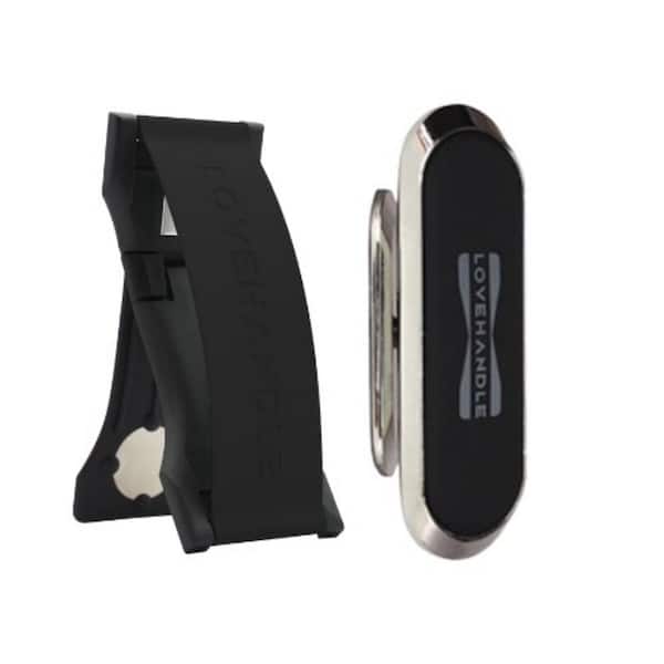 LOVEHANDLE PRO Black and PRO Mount, Premium Phone Grip and Mount,Magnetic Phone Mount and Kickstand for Smartphone and Tablet