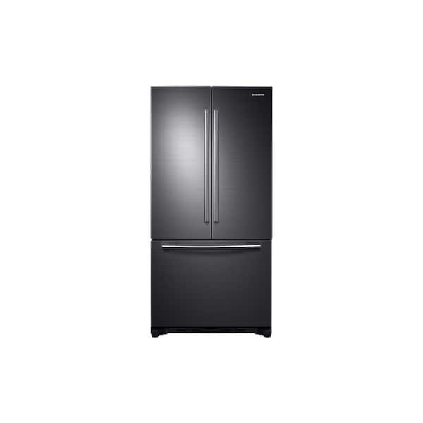 Samsung 33 in. W 17.5 cu. ft. French Door Refrigerator in Fingerprint Resistant Black Stainless and Counter Depth
