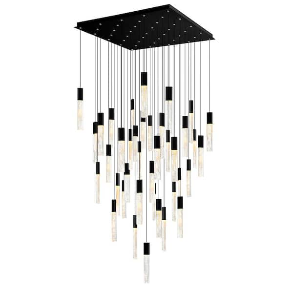 Greta 41-Light Integrated LED Black Chandelier