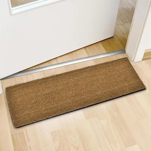 Evideco 30 in. x 10 in. Natural Sheltered Large Front Door Mat Coir Coco Fibers